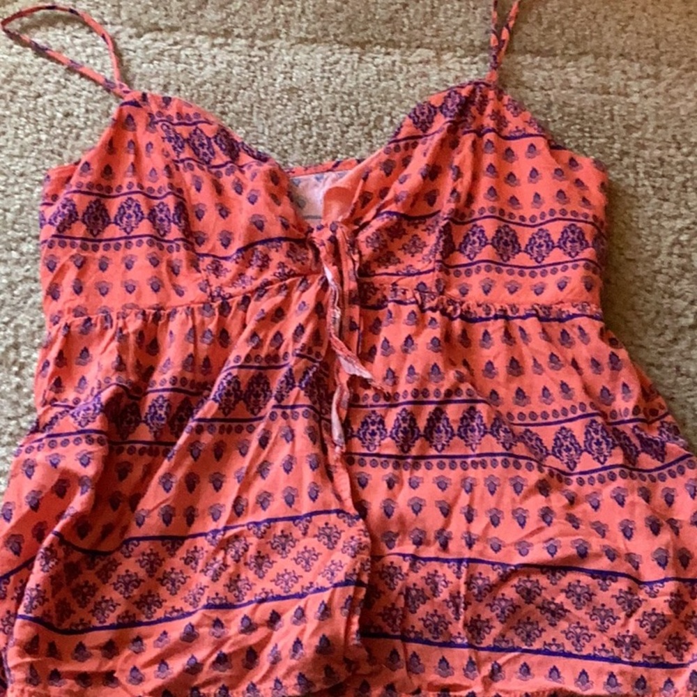 Orange Flowy Top